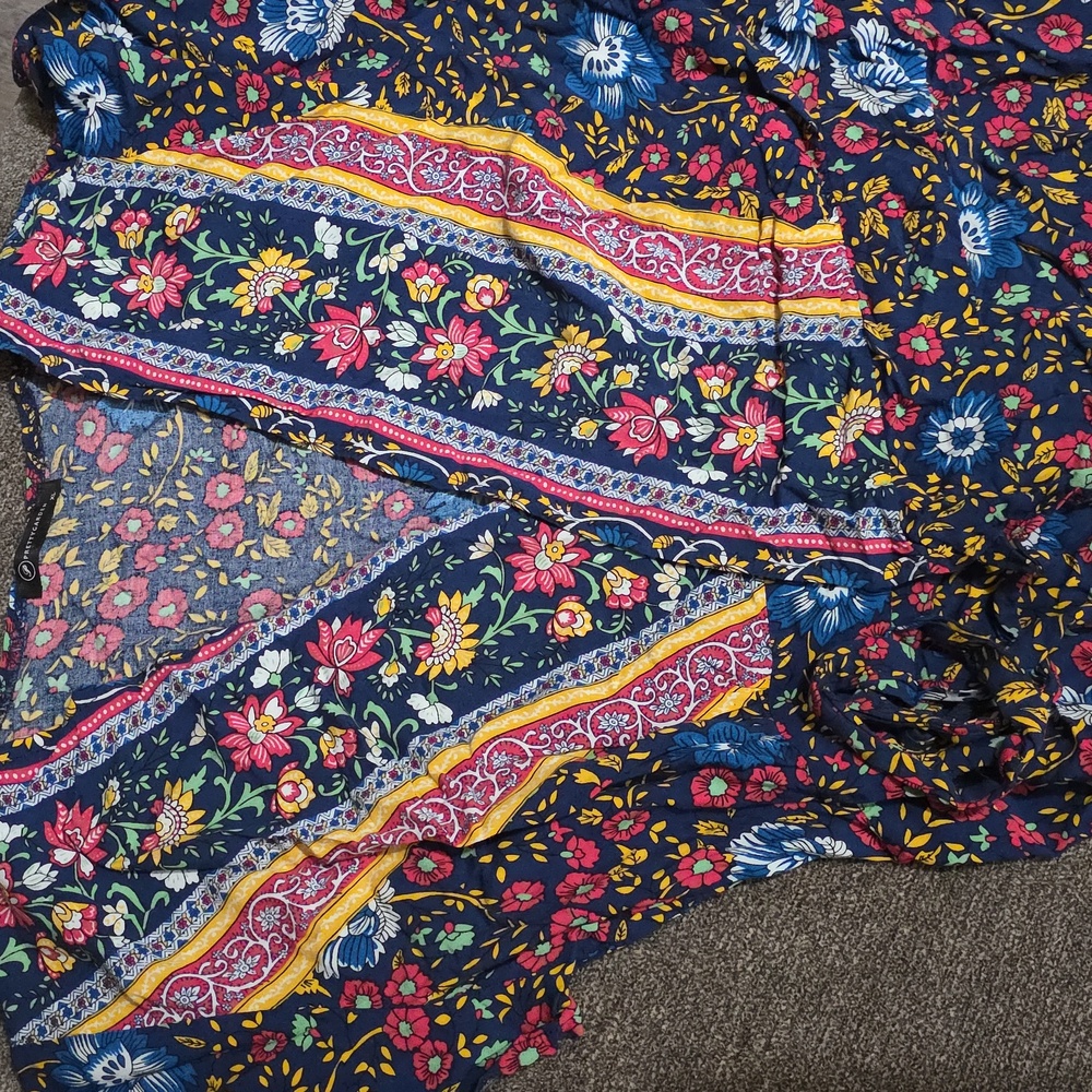 Elegant Blue Floral Maxi Dress - Picture 5 of 8